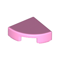 Lego Tile Round 1 x 1 Quarter / Bright Pink