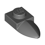 Lego Plate Special 1 x 1 with Tooth / Dark Bluish Gray