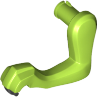 Lego Animal Body Part, Dinosaur, Raptor / Dilophosaurus Arm / Leg, Left, Black Claws Print / Lime
