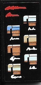 Lego Tile 2 x 4 with Menu with Coffee Cups and Writing Pattern (Sticker) - Set 40488 / Black