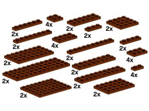 Lego Assorted Brown Plates