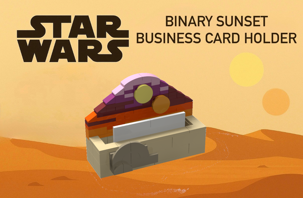 Lego Binary Sunset Business Card Holder