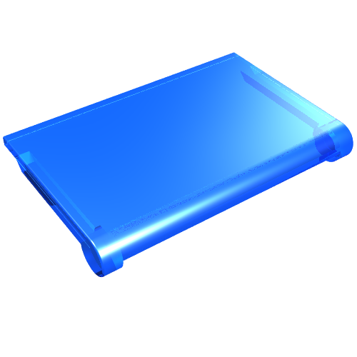 Lego Glass for Hinge Car Roof 4 x 4 Sunroof [No Ridges] / Trans-Dark Blue