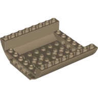Lego Brick Curved Inverted 8 x 8 x 2 Double / Dark Tan