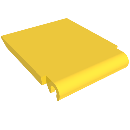 Lego Trailer Base Ramp 4 x 16 x 1 / Yellow