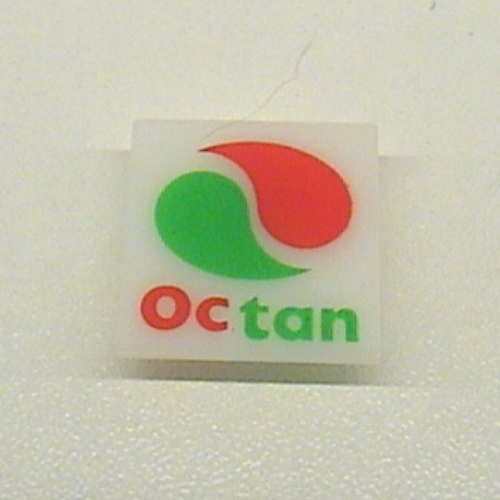 Lego Light Sign 2 x 2 Clip on Back with Octan Logo Print / Milky White