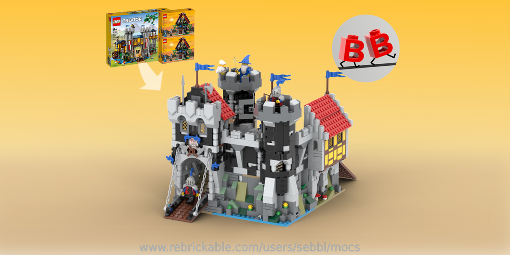 Lego Complete Black Knight's Castle + Guarded Inn