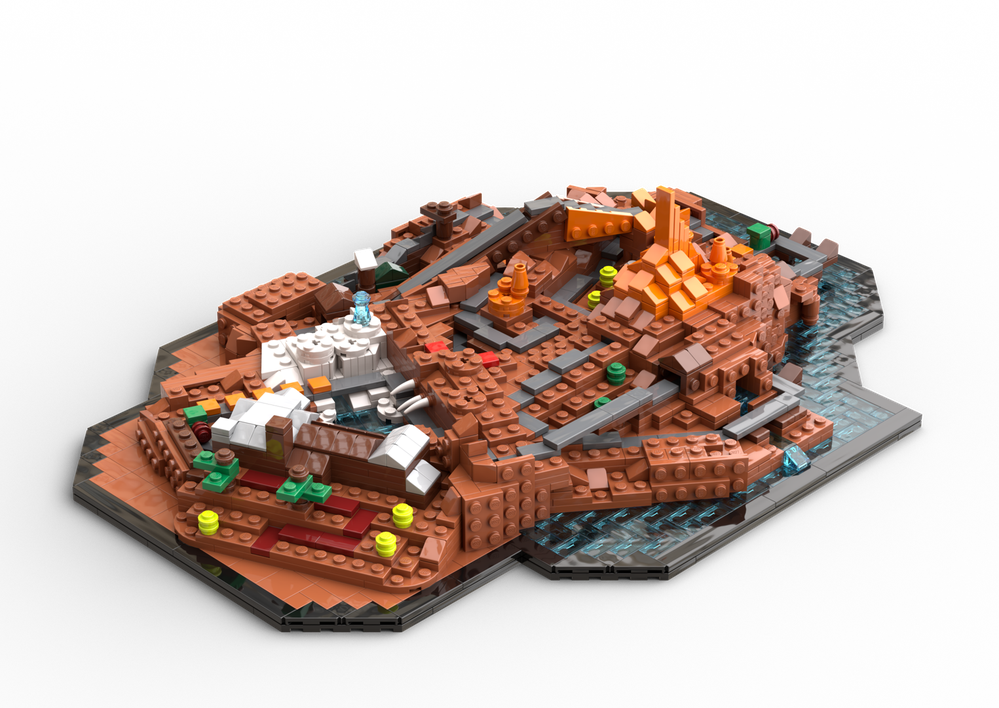 Lego Big Thunder Mountain Railroad Micro Scale