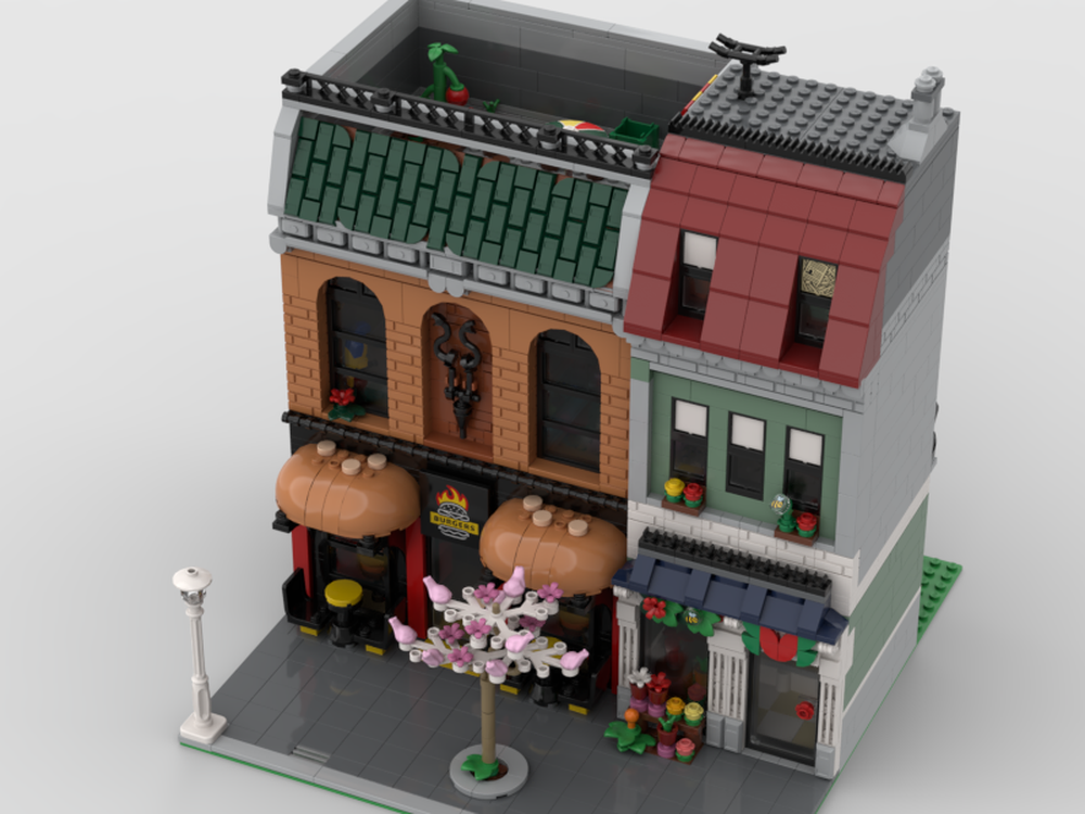 Lego Modular Burger House & Florist