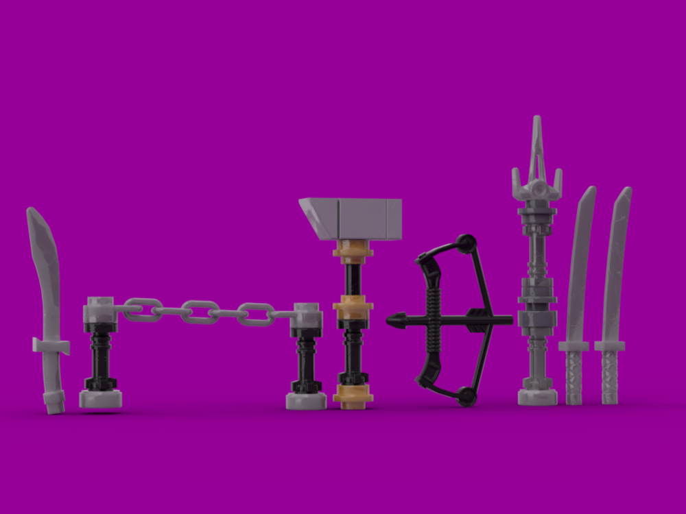 Lego Ninjago moto Show Accurate Weapons
