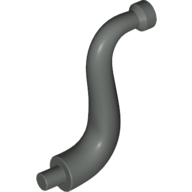 Lego Animal Body Part / Plant, Tail / Trunk / Tentacle / Tongue / Vine / Tree Branch (Short Tip) / Dark Gray
