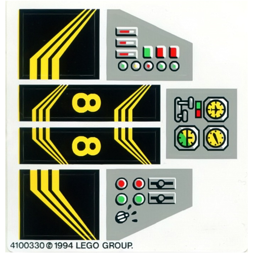 Lego Sticker Sheet for Set 8425-1 / [No Color/Any Color]