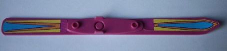 Lego Scala Utensil Ski 19 x 2 with Multi-Colored Pattern (Sticker) - Set 3151