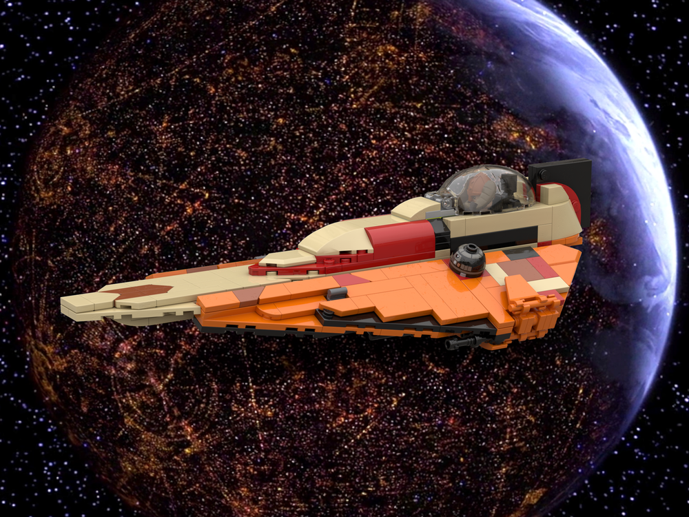 Lego Saesee Tiin's modified Delta-7 Aethersprite-class Starfighter with "Flight Mode"