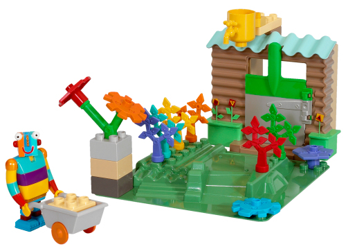 Lego Gardening with Stripy