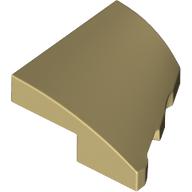 Lego Brick Wedged, Curved 2 x 2 with Stud Notch Left / Tan