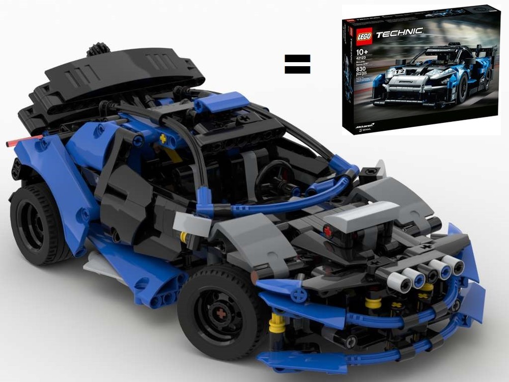 Lego Rally Car 42123 B-model (Blue and Gray alt.)