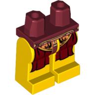Lego Hips and Yellow Legs with Leia Slave Print / Dark Red