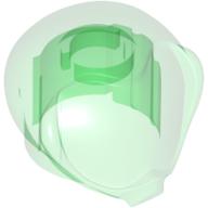 Lego Helmet Round Bubble / Trans-Green