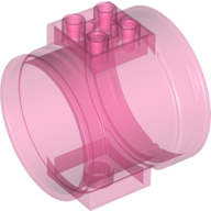 Lego Tube, Slide Straight / Trans-Dark Pink