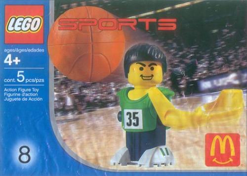 Lego McDonald's Sports Set Number 8 - Green Basketball Player #35