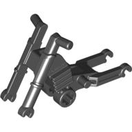Lego Vehicle Base, Motorcycle Chassis, Long Fairing Mounts / Black