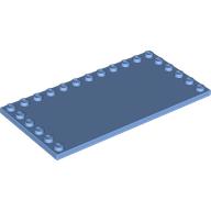 Lego Plate Special 6 x 12 with Studs on 3 Edges / Medium Blue