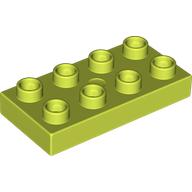 Lego Duplo Plate 2 x 4 / Medium Lime