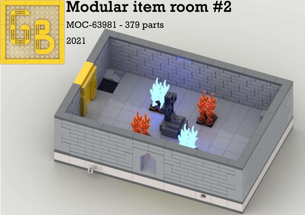 Lego Modular Item room #2 from Binding of Isaac