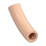 Lego Brick Round 1 x 1 D. Tube with 45° Elbow and Axle Holes (Crossholes) at Each End / Light Nougat