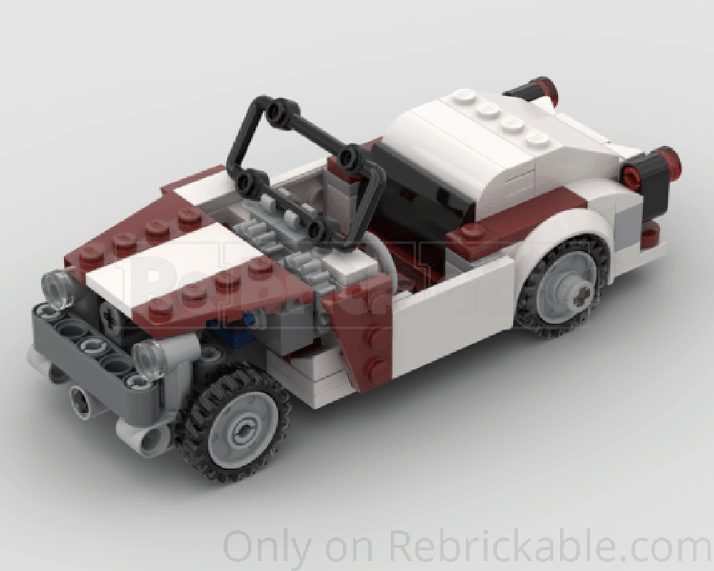 Lego Mini Vintage Car (With Working Steering)