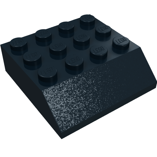 Lego Brick Sloped 45° 4 x 4 / Black