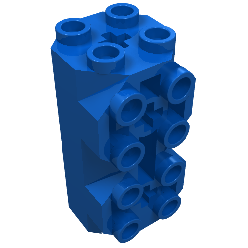 Lego Brick Special Octagonal 2 x 2 x 3 1/3 with Side Studs / Blue