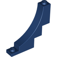 Lego Brick Curved 1 x 5 x 4 Inverted / Dark Blue