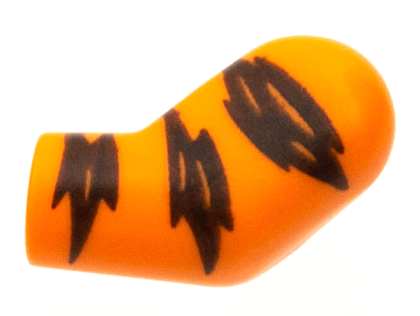 Lego Arm, Left with 3 Black Stripes (Tiger) Pattern