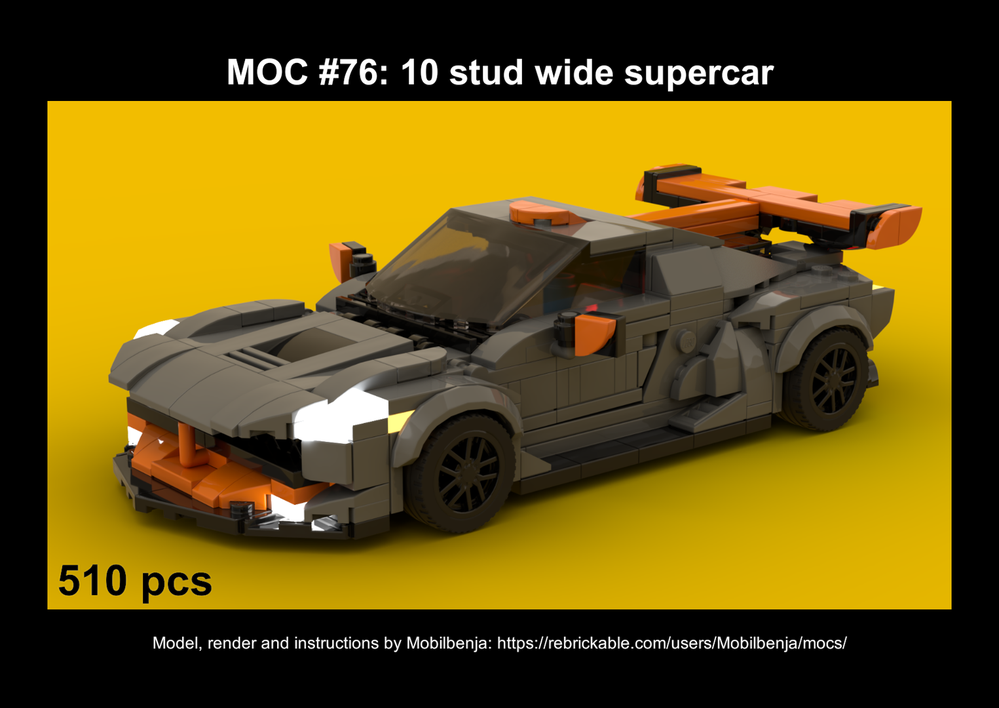 Lego 10 stud wide supercar