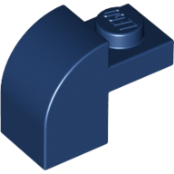 Lego Brick Curved 1 x 2 x 1 1/3 with Curved Top / Dark Blue