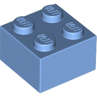 Lego Brick 2 x 2 / Medium Blue