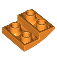 Lego Brick Curved Inverted 2 x 2 x 2/3 / Orange