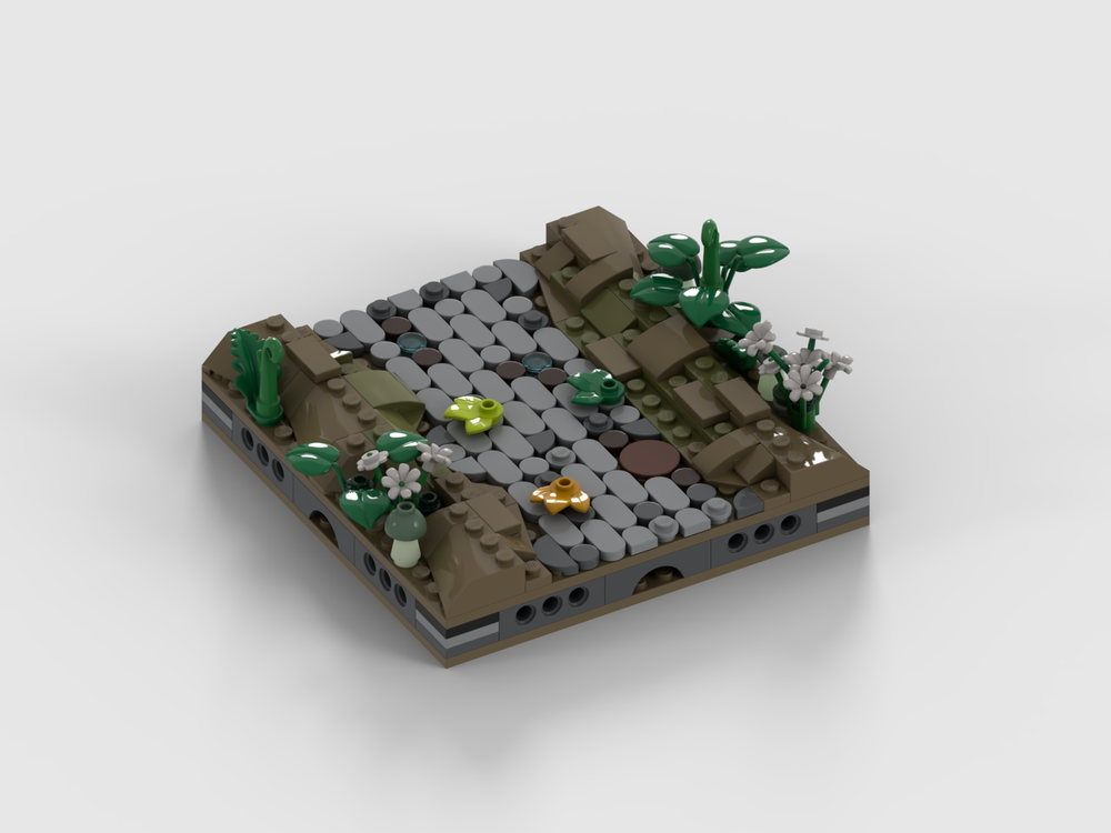 Lego Rivendell - MILS, straight, paved path