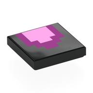 Lego Tile 2 x 2 with Purple, Bright Pink Squares (Minecraft)