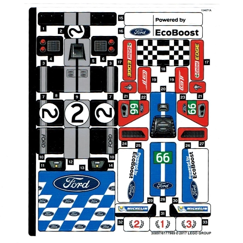 Lego Sticker Sheet for Set 75881-1 / [No Color/Any Color]