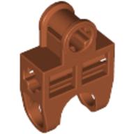 Lego Technic Axle Connector 2 x 3 with Ball Socket, Open Sides / Dark Orange