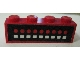 Lego Brick 1 x 4 with 9 Red Dots, 9 White Squares on Black Pattern (Sticker)