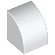 Lego Brick Curved 1 x 1 / White