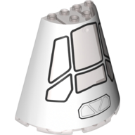 Lego Cone Half 8 x 4 x 6 with Black Cockpit Windows print