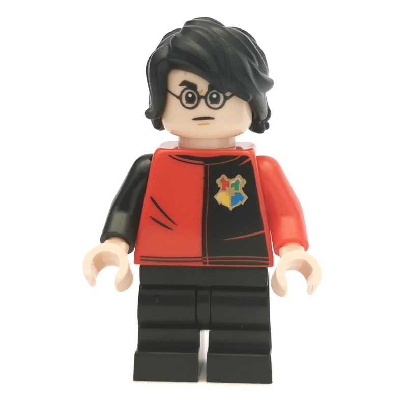Lego Harry Potter, Tournament Uniform Red and Black with Hogwarts Crest, Medium Legs