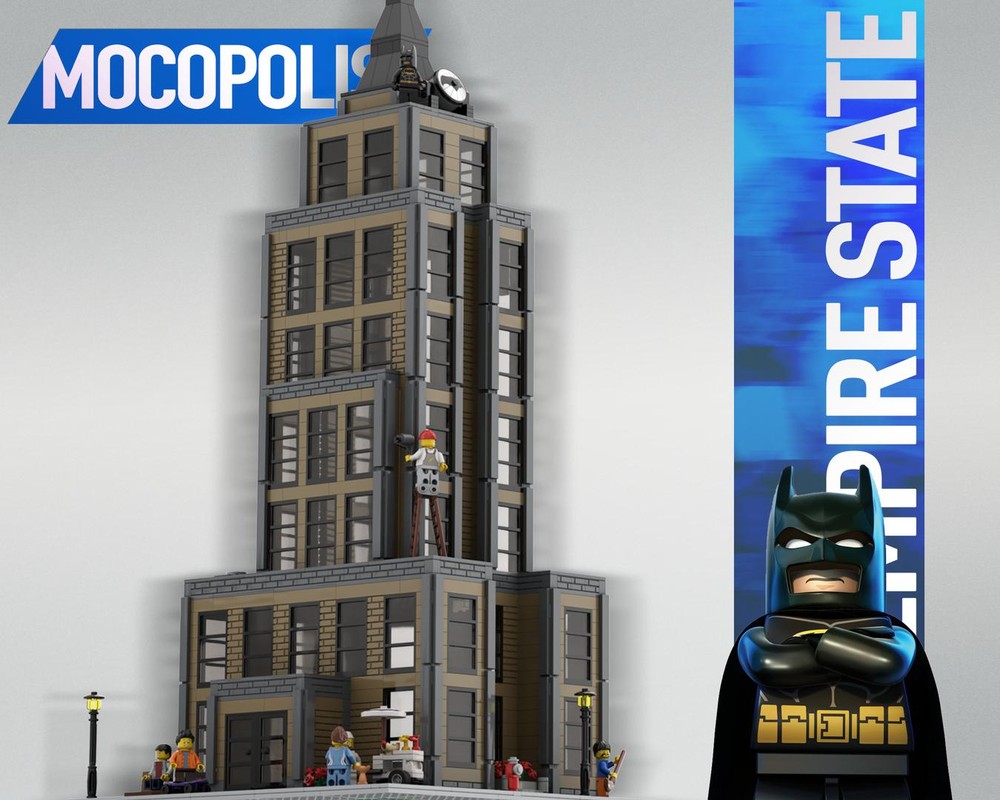 Lego Bat Signal on Emprie State Building