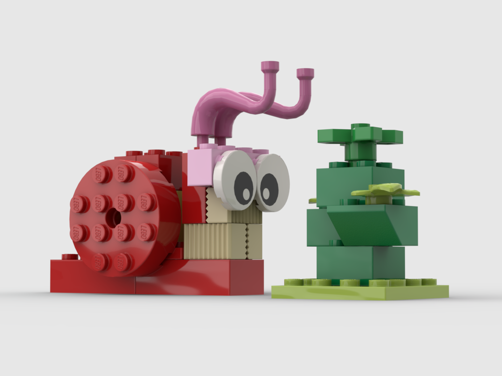 Lego Snail with a plant (6491400-1 Alternate Build)