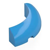 Lego Brick Round Corner 4 x 4 x 1 / Dark Azure